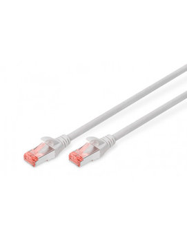 Kabel krosowy (patch cord) RJ45-RJ45, kat.6, S/FTP, AWG 27/7, LSOH, 0.25m, szary, 1szt - DIGITUS Professional