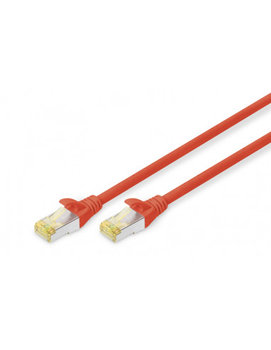 Kabel krosowy (patch cord) RJ45-RJ45, kat.6A, S/FTP, AWG 26/7, LSOH, 1m, czerwony, 1szt - DIGITUS Professional