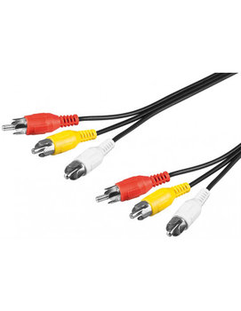 Kabel łączący Composite Audio Video, 3 x cinch - Długość kabla 2 m - Goobay