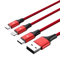 Kabel ładujący 3-in-1 USB - USB-C/microUSB/Lightning, 1,2m Unitek