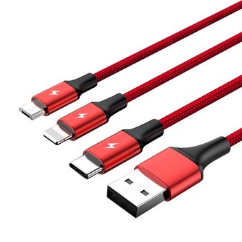 Kabel ładujący 3-in-1 USB - USB-C/microUSB/Lightning, 1,2m - Unitek