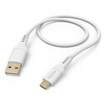 Kabel ładujący Hama Flexible USB-A / micro USB 1,5 m silikon biały