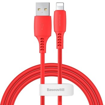 Kabel Lightning na USB BASEUS Colourful, 1.2m, 2.4A, czerwony - Baseus