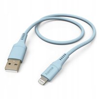 Kabel Lightning - USB-A certyfikat MFI Hama Flexible 1,5m silikon niebieski