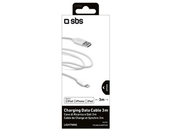 Kabel Lightning - USB SBS TECABLEUSBIP53W, 3 m - SBS
