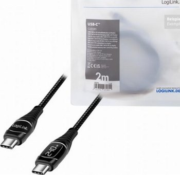 Kabel LogiLink USB-C 2m 240W EPR OLED czarny - LogiLink