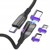 Kabel Magnetyczny 1.8 Metra Długi Szybkie Ładowanie 5A Usb C Pd