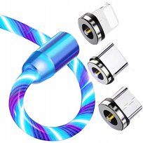 KABEL MAGNETYCZNY DO IPHONE MICRO USB TYP-C 200cm Nela-Styl