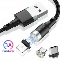 Kabel Magnetyczny Do Usb C 3A Szybkie Ładowanie 1M