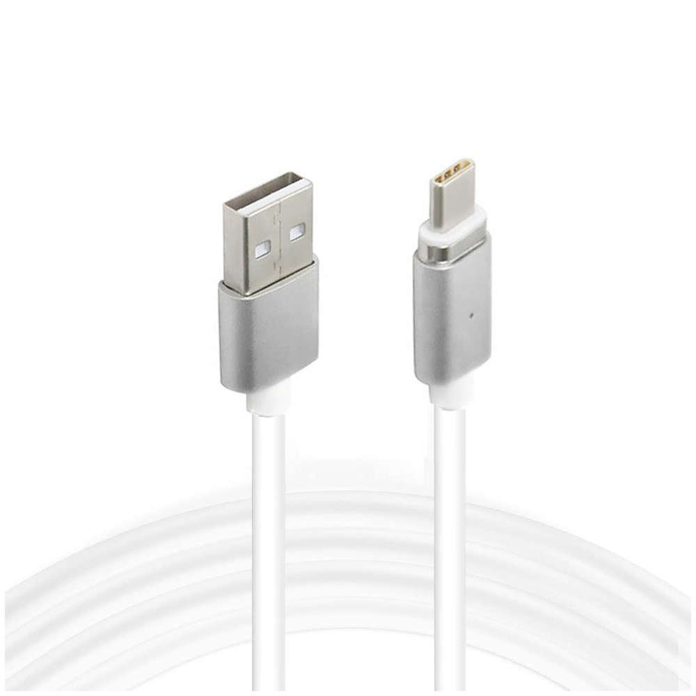 Kabel magnetyczny przewód USB do USB-C Type C uniwersalny 1m Srebrny ...