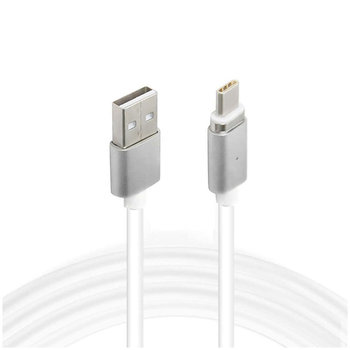 Kabel magnetyczny przewód USB do USB-C Type C uniwersalny 1m Srebrny - Inny producent