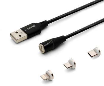 KABEL Magnetyczny USB–Typ C, Micro i Lightning 1m - Elmak