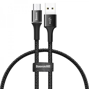 Kabel micro USB BASEUS z podświetleniem LED Halo, 3A, 0.25m, czarny - Baseus