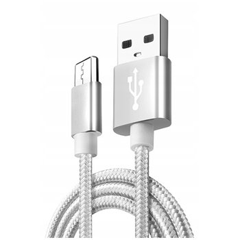 Kabel Micro-USB do szybkiego ładowania QUICK CHARGE 3.0 - Srebrny. - EtuiStudio
