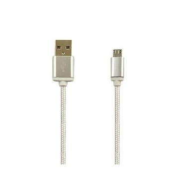 Kabel Micro-USB pleciony nylon 1.5m - Biały. - EtuiStudio