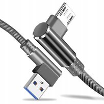 KABEL MICRO USB SZYBKIE ŁADOWANIE KĄTOWY 90° Koanni kb18_SZARY