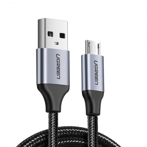 Zdjęcia - Kabel Ugreen  micro USB  QC 3.0, 2.4A, 2m, czarny 