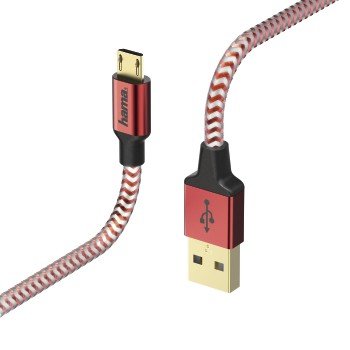 Kabel microUSB - USB 2.0 HAMA Prime, 1.5 m