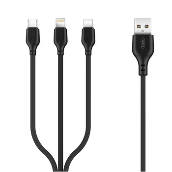 Kabel microUSB - USB - Lightning XO NB103, 1 m - XO