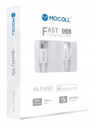 Zdjęcia - Ładowarka MOCOLL Kabel  ładowanie oraz synchronizacja danych USB A - USB C 1,5m 