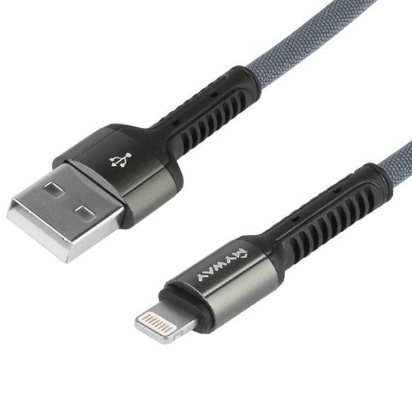 Zdjęcia - Kabel MyWay   do ładowania i synchronizacji, mikrofibrowy, 200 cm, USB / Lig 