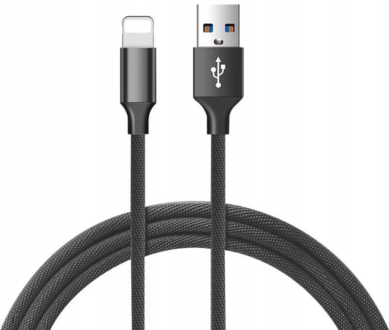 KABEL NYLON LIGHTNING USB IPHONE QUICK CHARGE 3.0