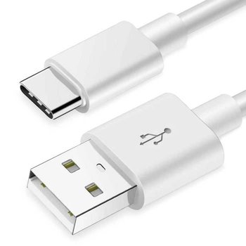 Kabel OCIODUAL USB A do typu C 7mm biały męski kabel do ładowania i transmisji danych 0,9 m do Samsung Galaxy S20 S10 A51 A31 A11 - OCIODUAL