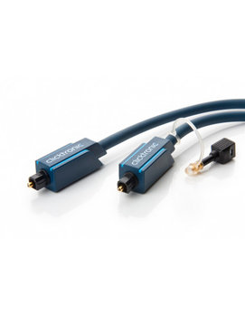 Kabel optyczny Toslink zestaw 3,5 mm M/M adapter złoty HQ 10 m - Clicktronic