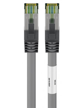 Kabel patchowy RJ45 (CAT 6A, 500 MHz) z surowym kablem CAT 8.1 S/FTP, - Długość kabla 20 m - Goobay