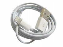 Kabel PC do iPhone 5 6 7 8 X iPad AIR 8-PIN 1m biały Przewód do ładowania Telefonu USB A Lightning