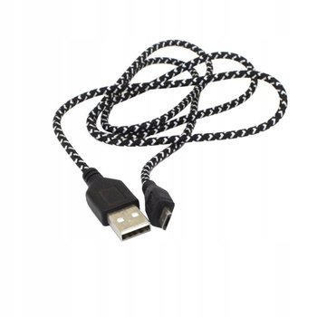 Kabel PC Micro USB 1m czarny nylon KAB3a - gsm-hurt