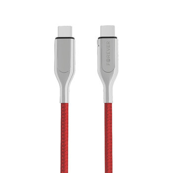 Kabel PD USB-C - USB-C FOREVER CORE, 60W,1.5 m, czerwony - Forever