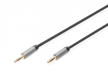 Kabel połączeniowy audio MiniJack Stereo Typ 3.5mm/3.5mm M/M nylon 1m - Digitus