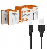 Kabel Pro-link powerline Iphone 3.1A 1m czarny