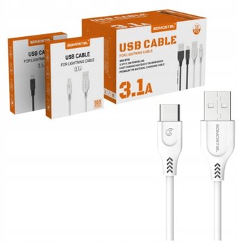 Kabel Pro-link powerline typ-C 3.1A 1m biały - Pro-Link