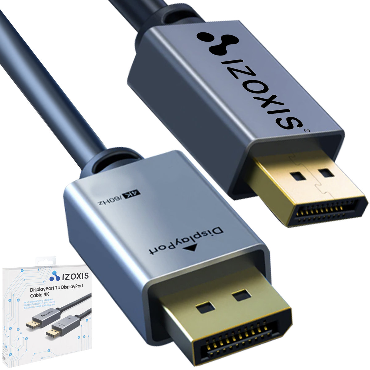 Zdjęcia - Kabel  Przewód DisplayPort Display DP-DP 60Hz 4K 2m IZOXIS