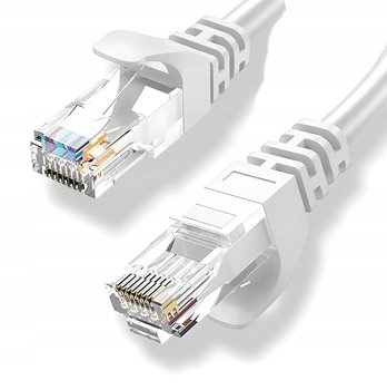 Kabel PRZEWÓD ETHERNET Patchcord U/UTP 5e RJ45 / RJ45 1,5 m biały INTERNET - Inny producent