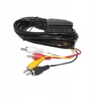 Kabel przewód EURO SCART EUROZŁĄCZE na 4 RCA cinch chinch czincz 1,5m czar GSM-HURT