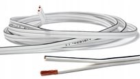 Kabel przewód głośnikowy 2x2,5mm CZYSTA MIEDŹ OFC BIAŁA IZOLACJA POLSKI
