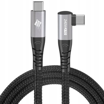 Kabel przewód kątowy do szybkiego ładowania 48V/5A PD 240W 100cm 1m USB-C - Electronica4u