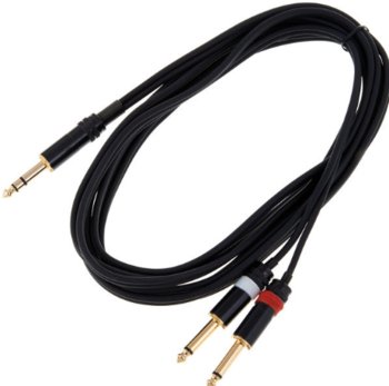 Cable Speakon Altavoces NL2 A Jack 6.3mm 2x1.5mm 15GA 3m - Cablematic
