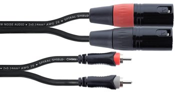 Kabel przewód sygnałowy XLR - RCA 1 m Cordial - Cordial