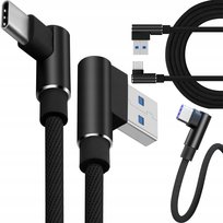 Kabel Przewód Usb Usb-C Typ C Kątowy Do Ładowania Qc Do Telefonu 1M