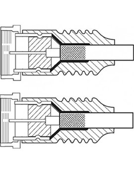 Kabel przyłączeniowy SAT (80 dB), szybkozłączka F 1,5m - RB-LAN