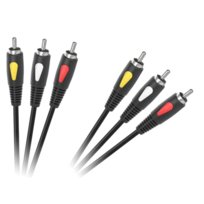 Kabel RCA przewód audio cinch 1,8m 3RCA- 3RCA Cabletech Eco-Line Cabletech