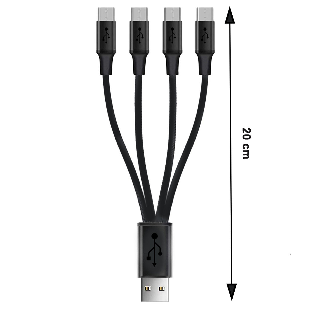 Фото - Акумулятор / батарейка Keeppower Kabel Rozdzielacz USB typu A na 4 x Micro USB do max. 2,1A 