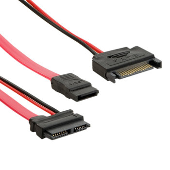 Kabel SATA 13-pin - SATA 7-pin - SATA 15-pin 4WORLD, 0.5 m - 4World