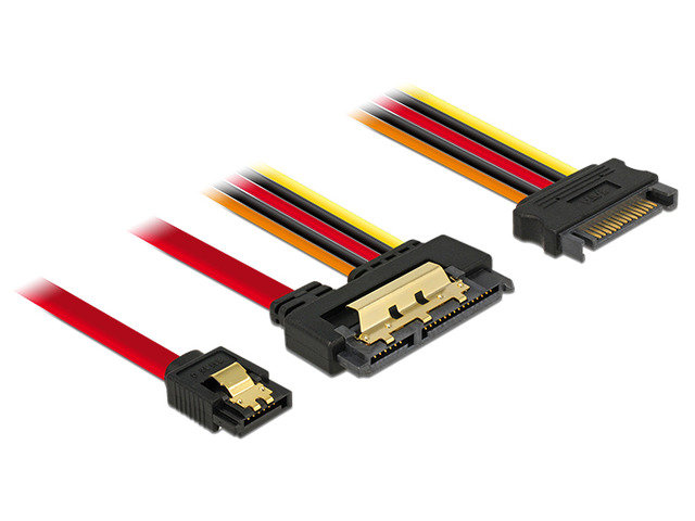 Kabel SATA 7-pin/SATA 15-pin - SATA 22-pin Delock, 0.3 m