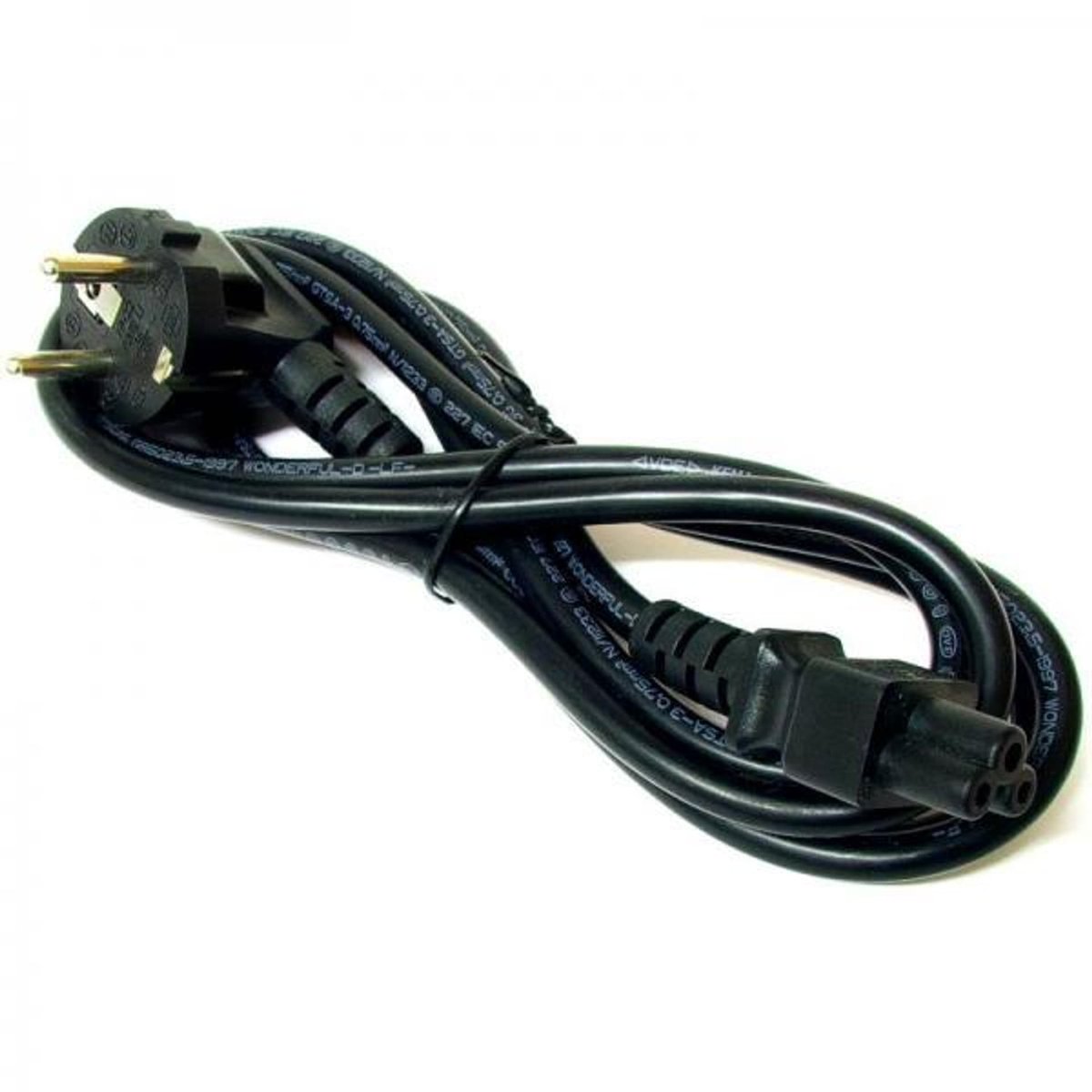 Kabel sieciowy 230V do zasilacza laptopa, CEE7 (widelec