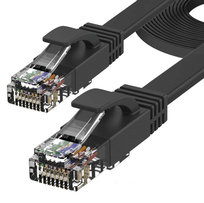 Kabel sieciowy LAN Ethener Kat. 6a | Patchcord RJ45 10M | Cat6a-10M-Czarny Interlook